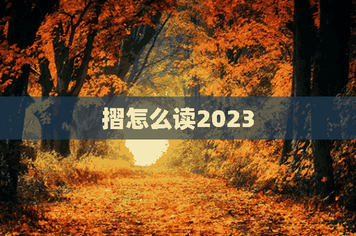 摺怎么读2023(褶怎么读)